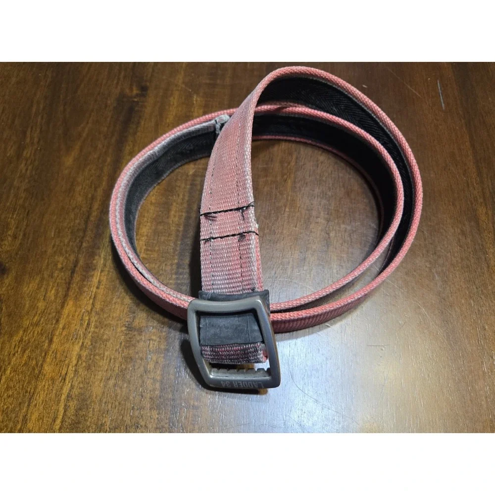 Ladder 34 Recycled Fire Hose Belt Adjustable Red Grip Decommissioned Web Buckle